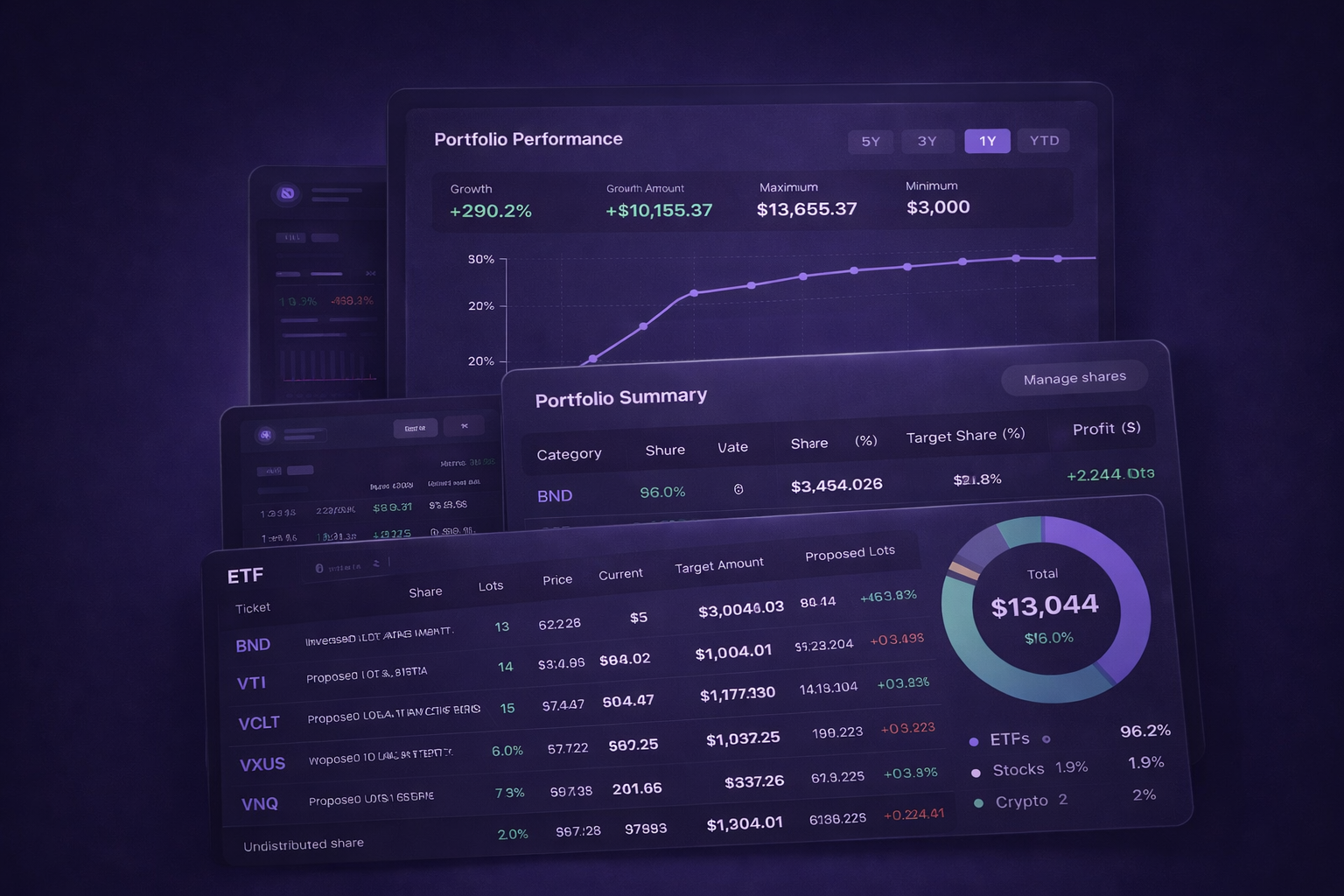 Rebalance AI App dashboard screenshot